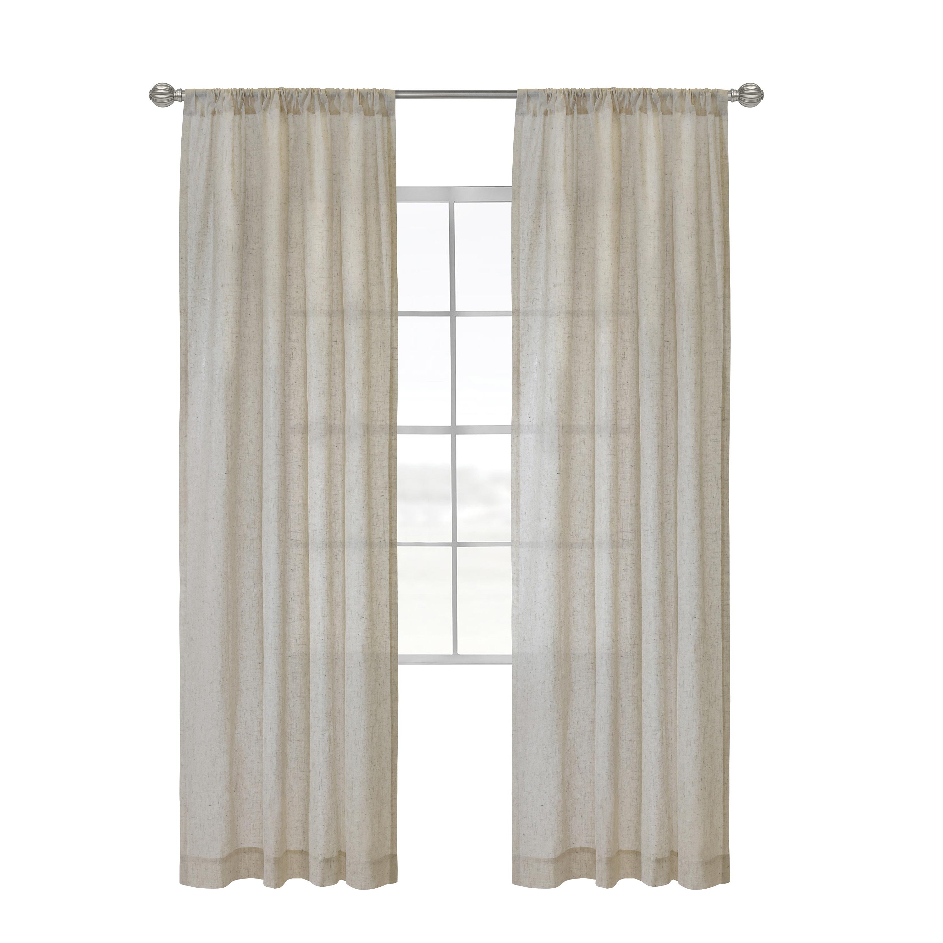 84"L ThermaSheer™ Insulating Rod-Pocket Semi-Sheer Window Curtain Panel