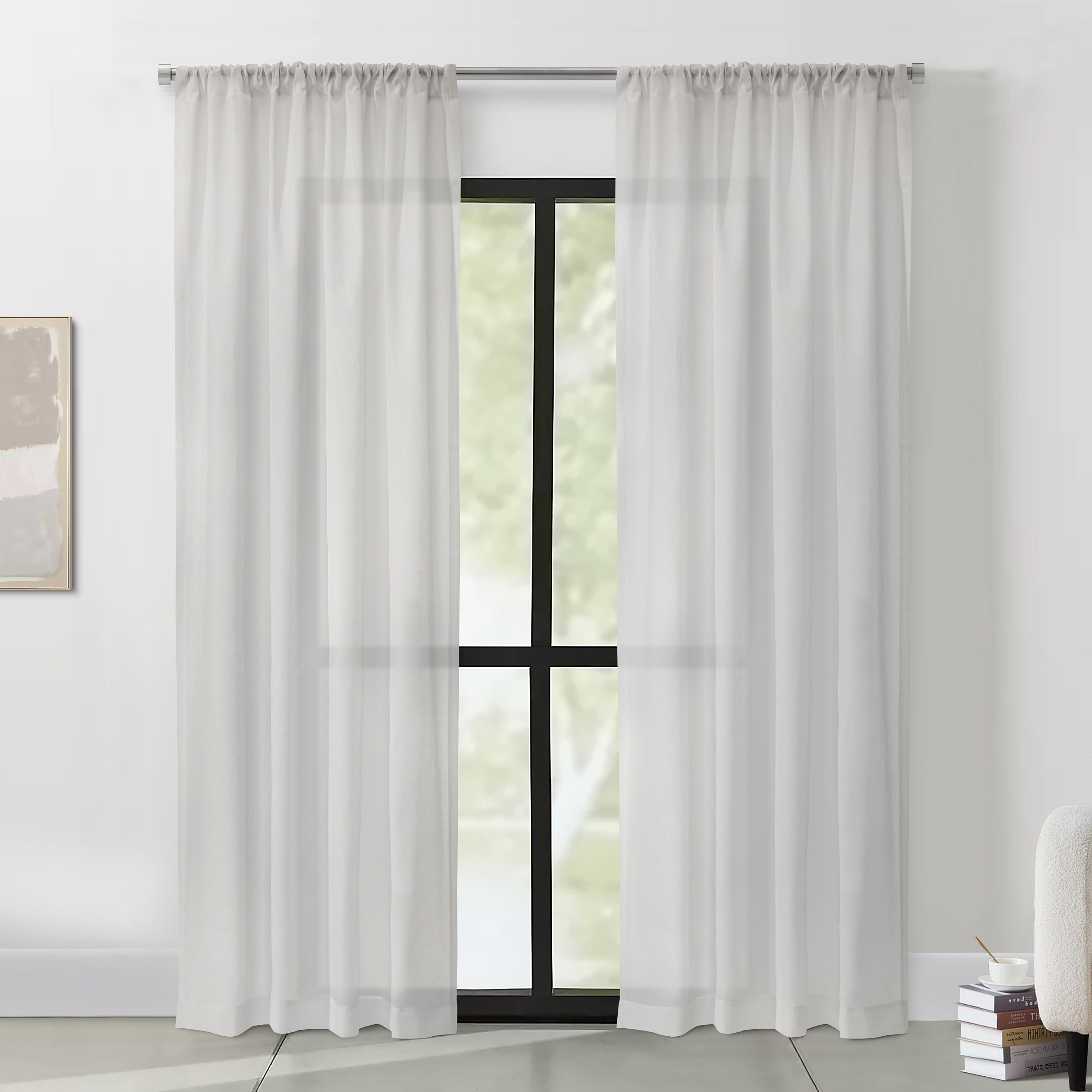Thermalogic™ ThermaSheer™ Insulating Rod-Pocket Semi-Sheer Window Curtain Panels