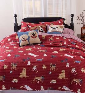 Full/Queen Dog Park Cotton Quilt Set