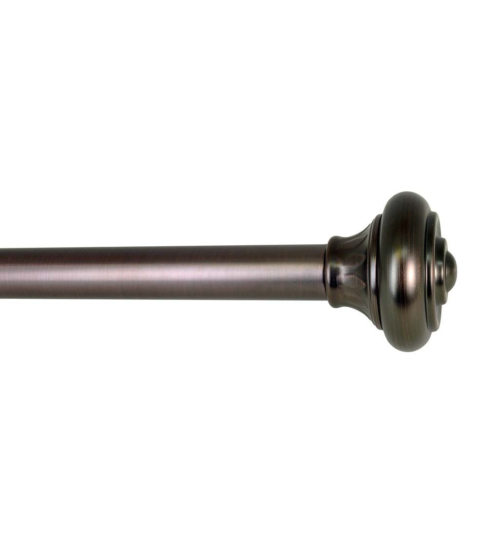 Lexington Adjustable Curtain Rod Collection with Royale Finial