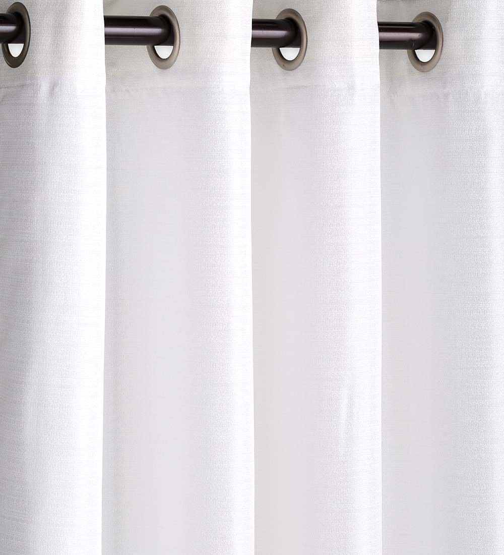 Grasscloth Outdoor Curtain Panel with Grommet Top