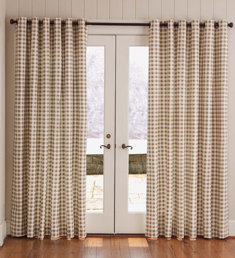Thermalogic™ Energy Efficient Insulated Check Grommet-Top Curtain Pairs