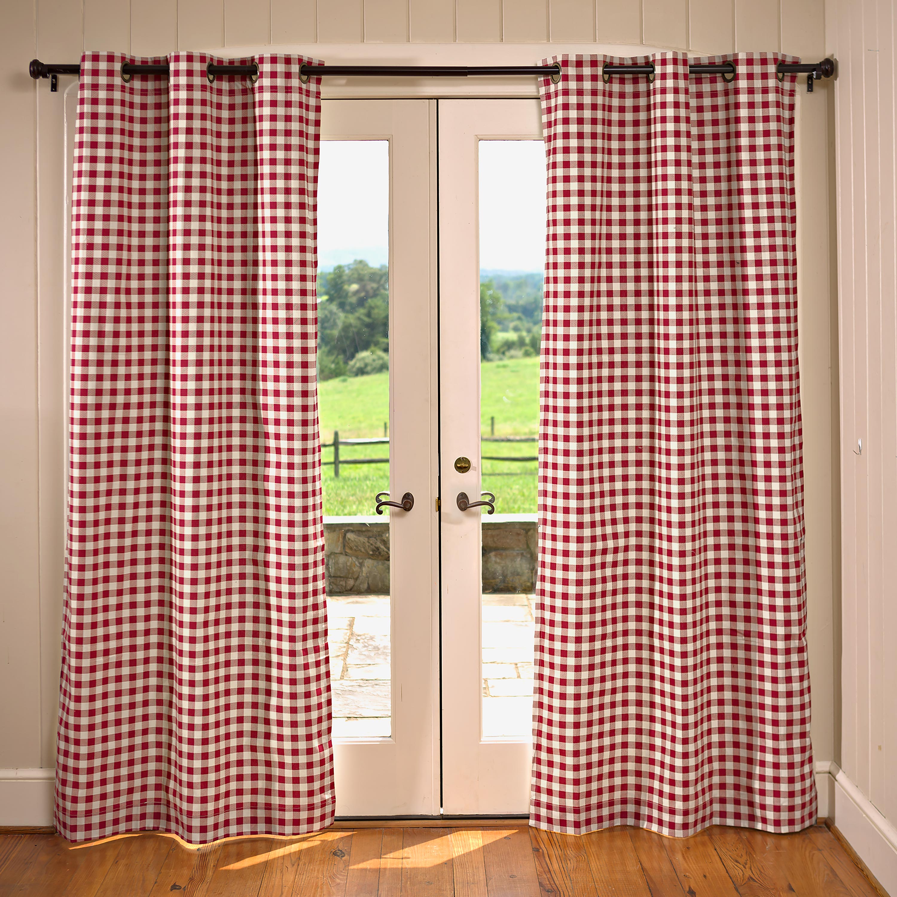 Thermalogic™ Check Grommet-Top Curtain Pair, 95"L