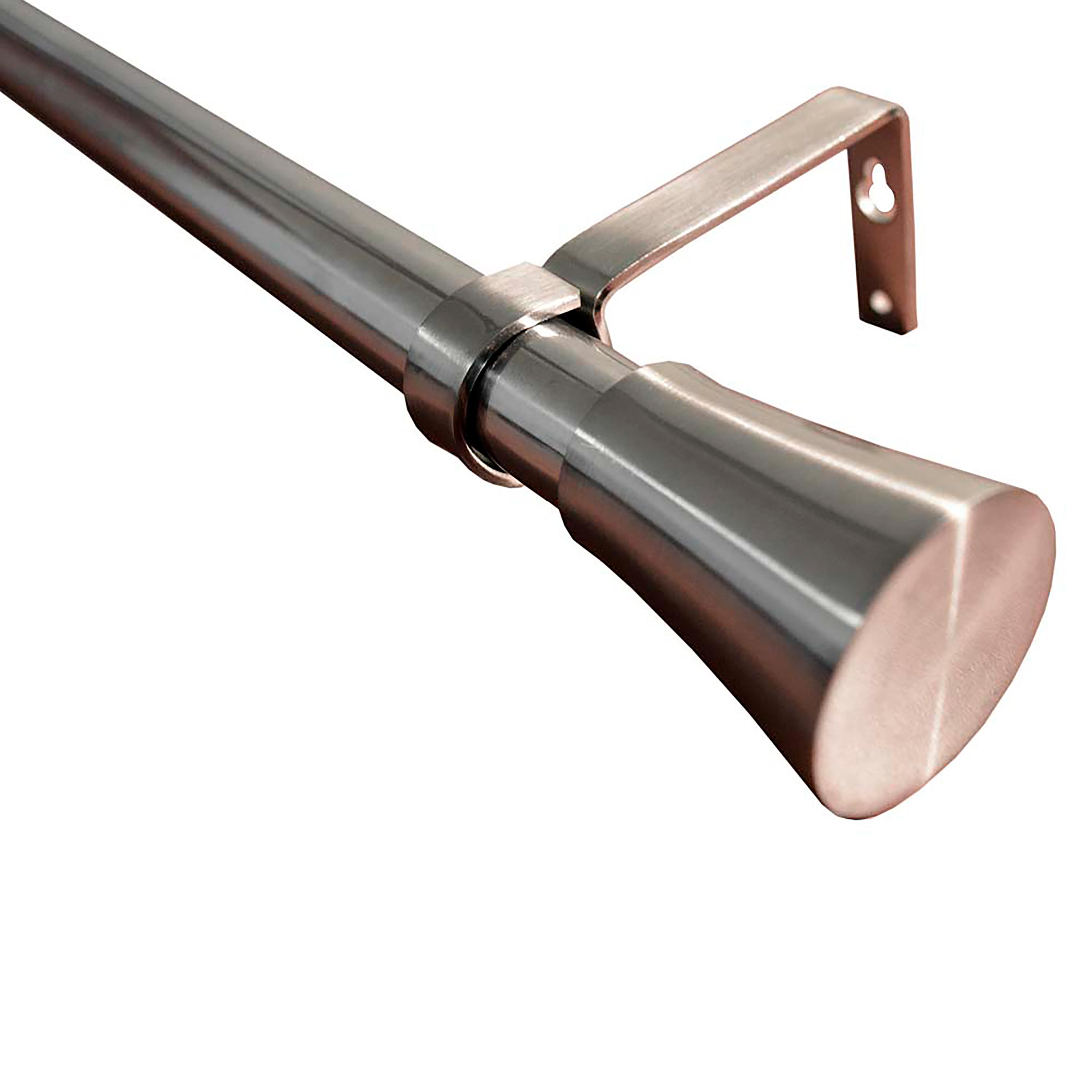 Indoor-Outdoor Stainless Steel Curtain Rod Set With Flare Finial
