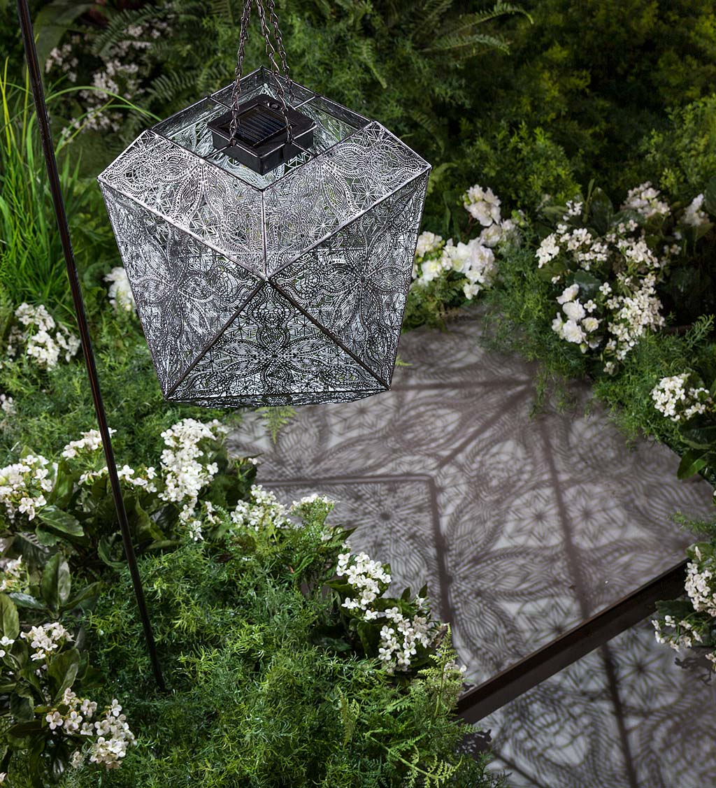 Solar Metal Geometric Hanging or Tabletop Light