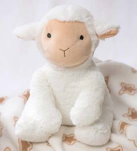 Plush Lamb Stuffed Animal with Blanket Gift Set