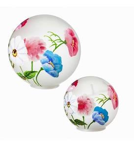 LED Vivid Bouquet Lighted Globes, Set of 2