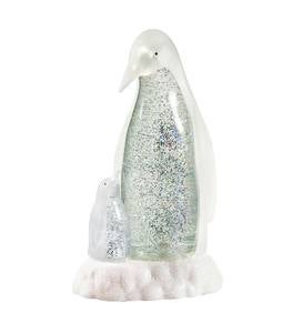 LED Swirling Water and Glitter Penguin Light