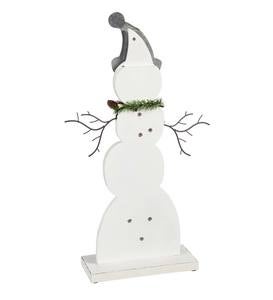 Snowman 3D Joy Decor with Galvanized Metal