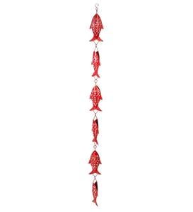 Double Sided Red Fish Rain Chain