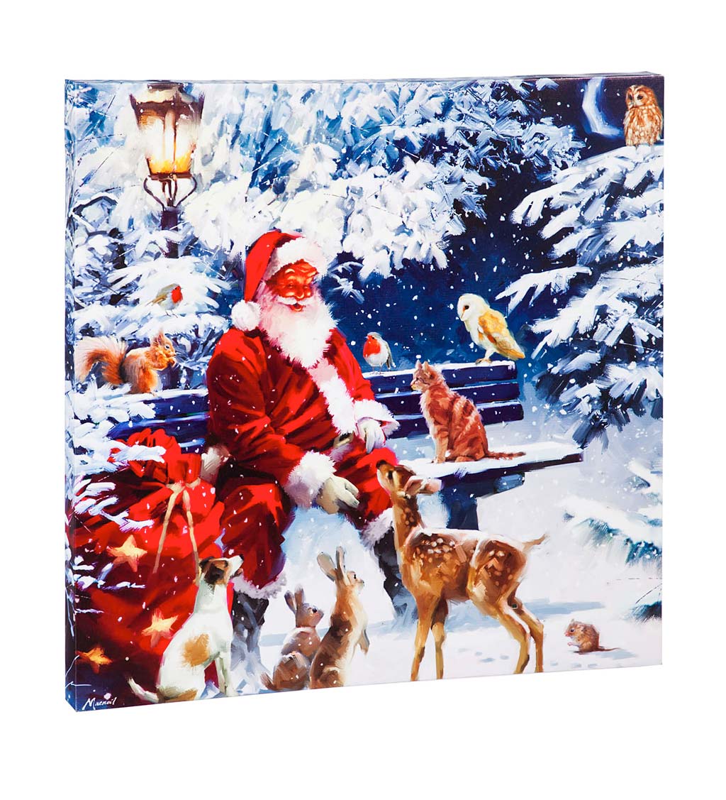 LED Santa and Friends Musical Canvas
