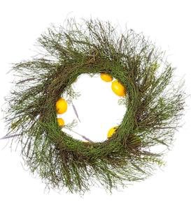 Lemon and Lavender Artificial Wreath