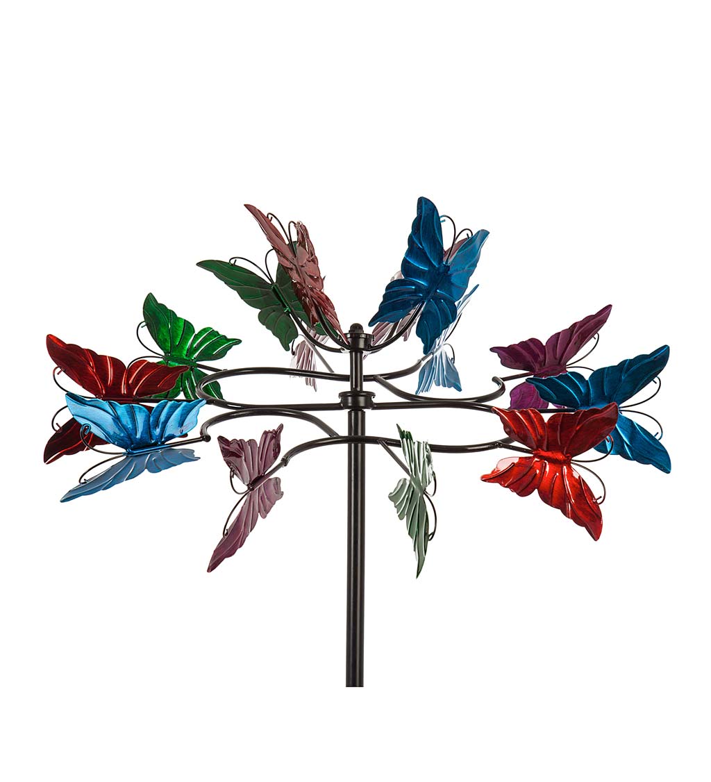 Colorful Butterfly Metal Wind Spinner