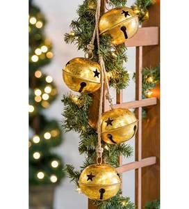 Oversized Golden Jingle Bell Garland