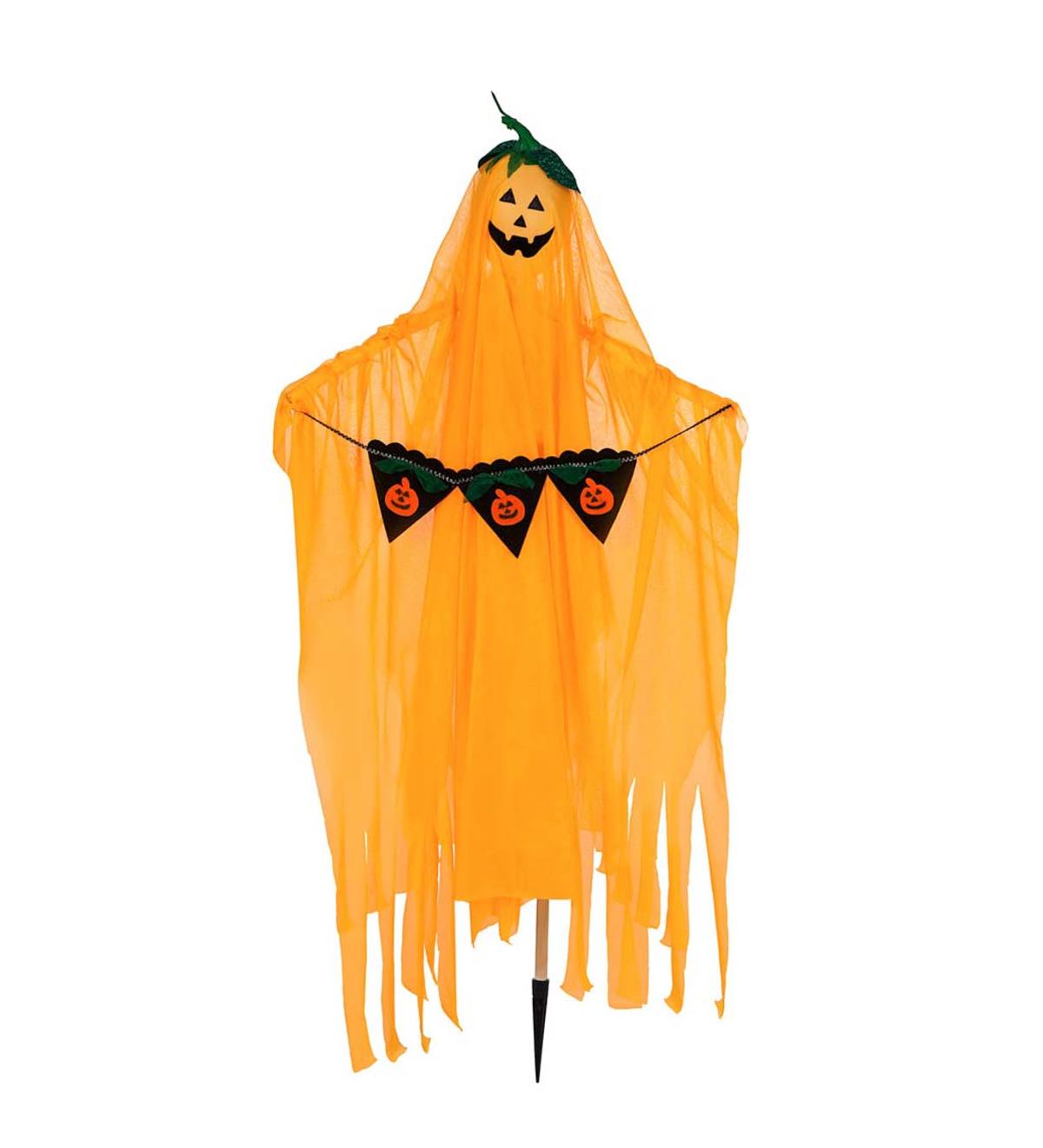 Halloween Jack-O-Lantern Spirit Motion Fabric Stake