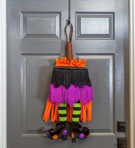 Dancing Witch's Skirt Halloween Motion-Activated Door Décor