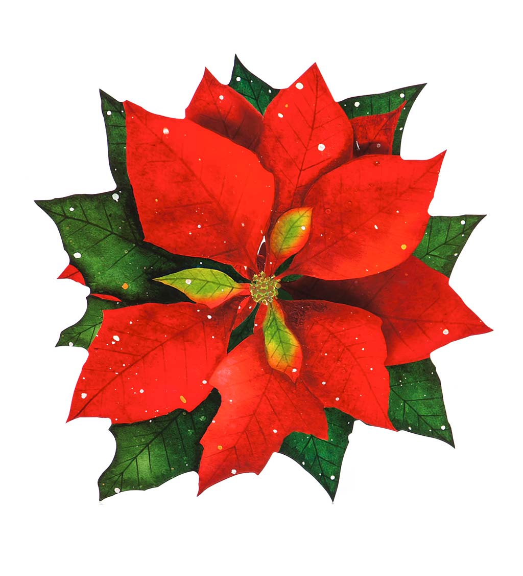 Vinyl-Coated Poinsettia Placemat, Set of 4