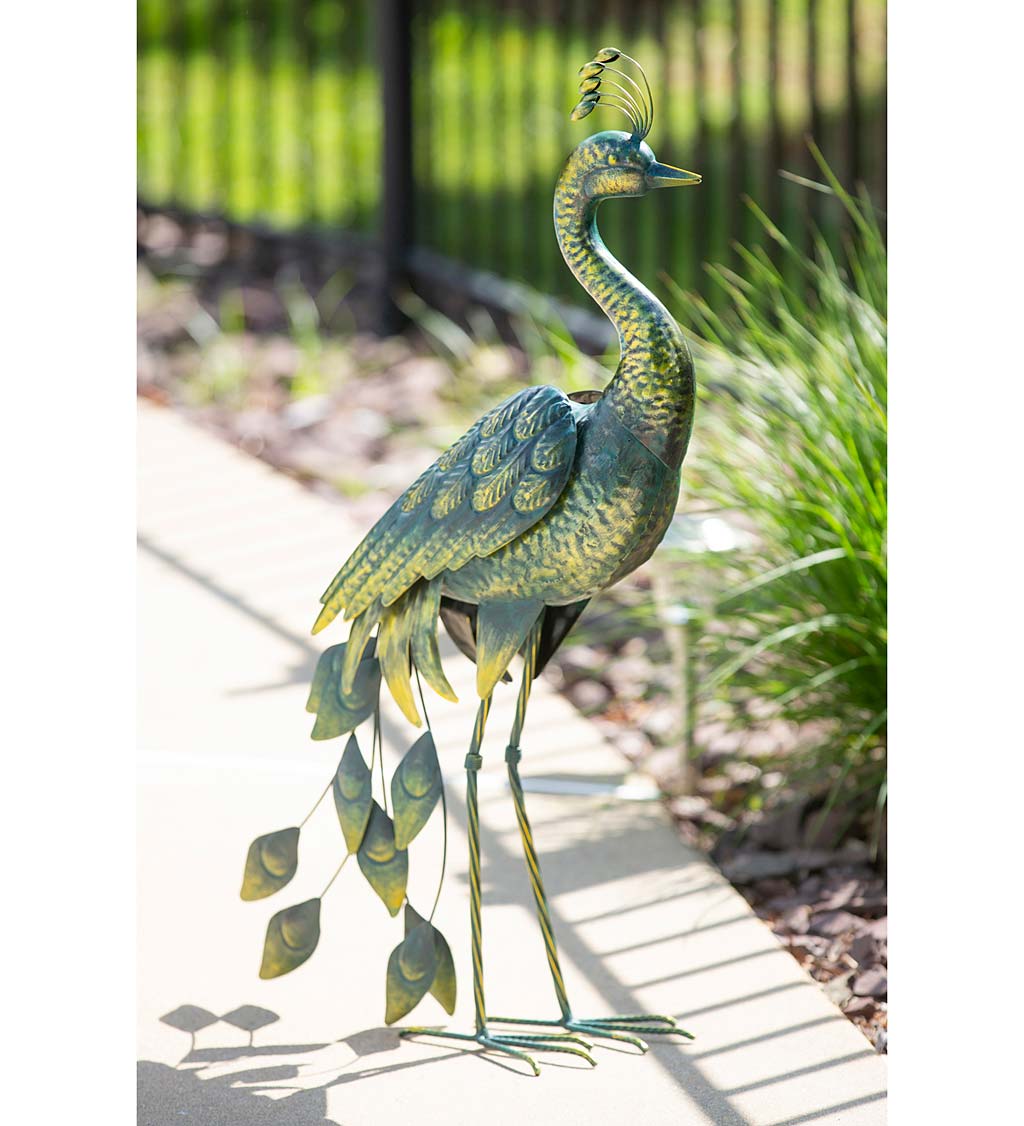 Peacock Metal Garden Statue