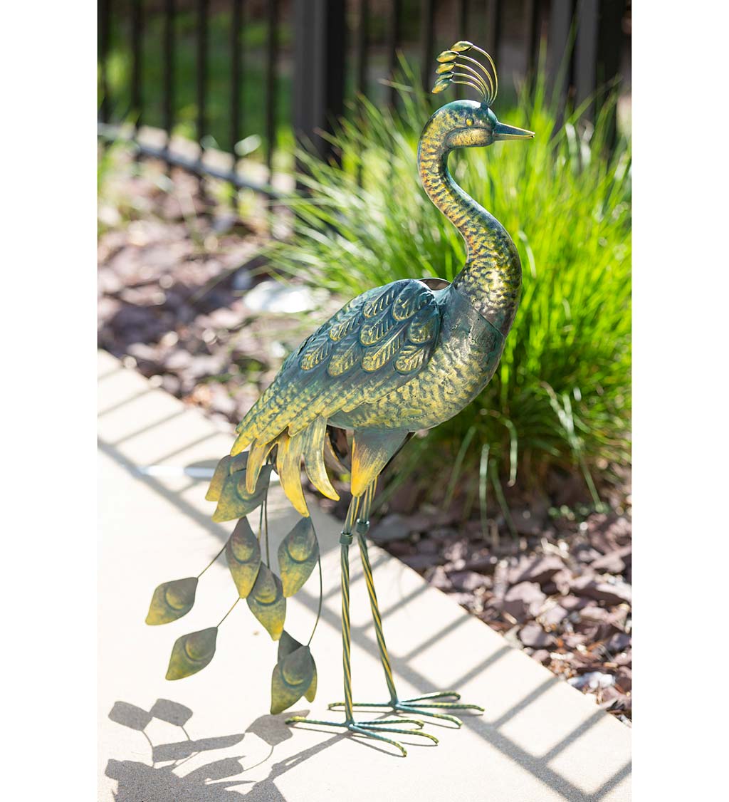 Peacock Metal Garden Statue