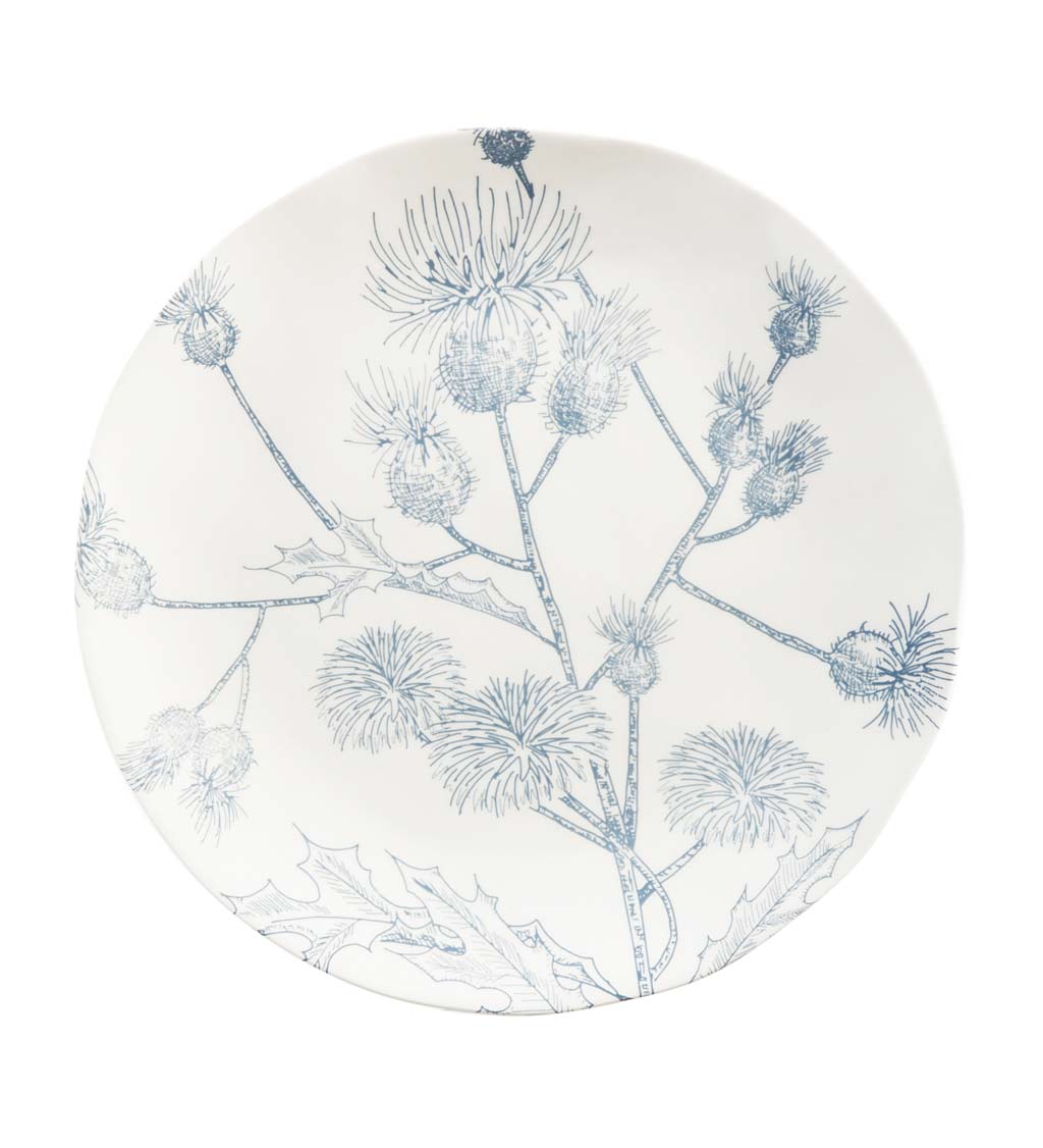 Botanical Brunch Thistle Flowers Ceramic 9½" Lunch Plate