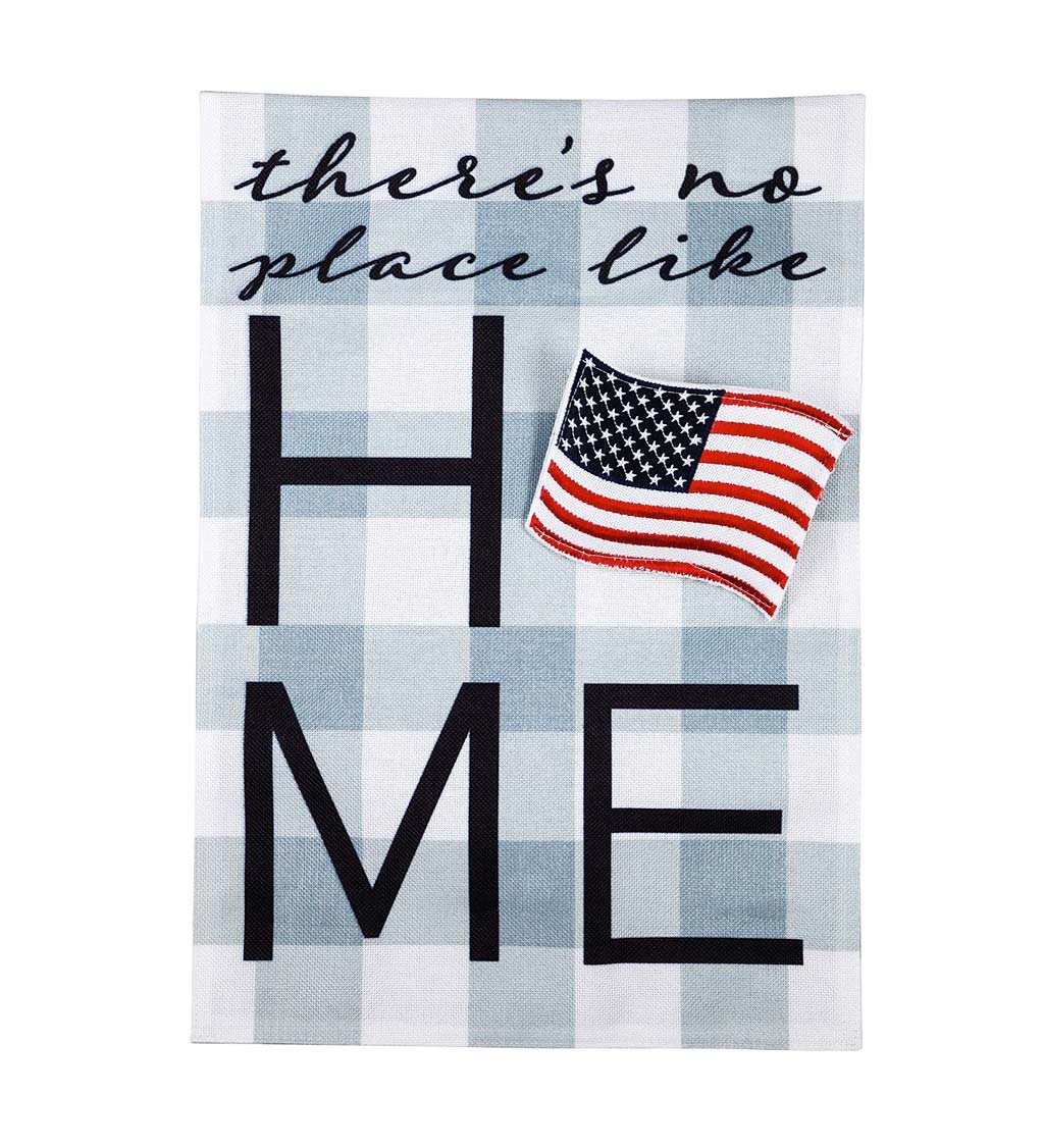 No Place Like Home Burlap Garden Flag with Four Interchangeable Icons