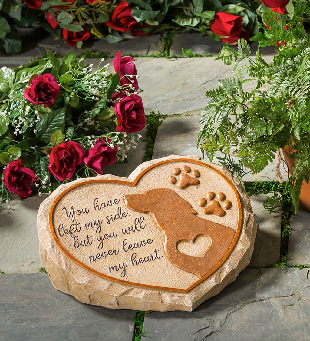 Heart-Shaped Pet Memorial Garden Stone