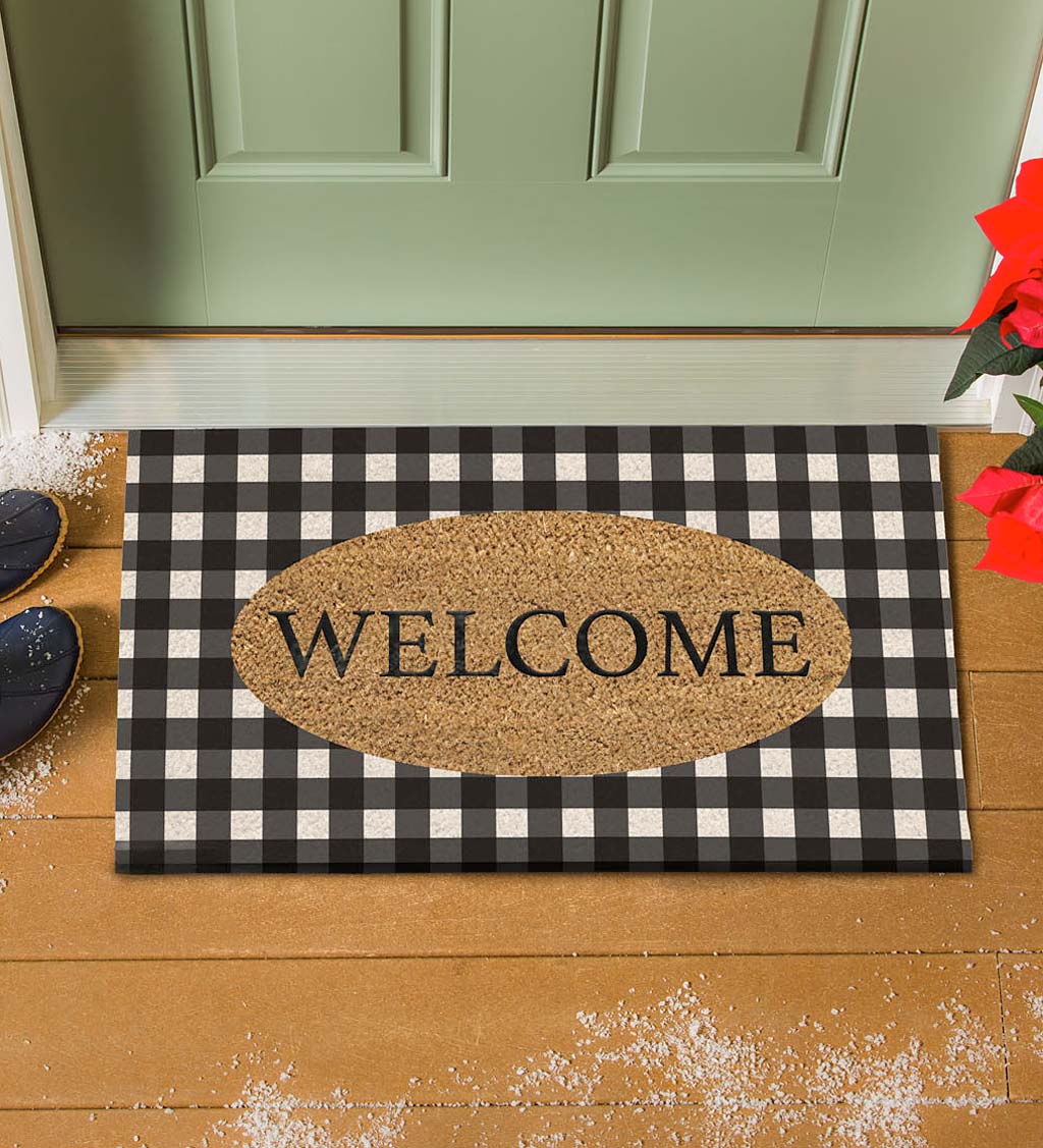 Buffalo Check Welcome Coir Mat