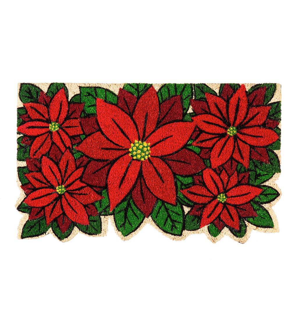 Poinsettia Shaped Coir Mat