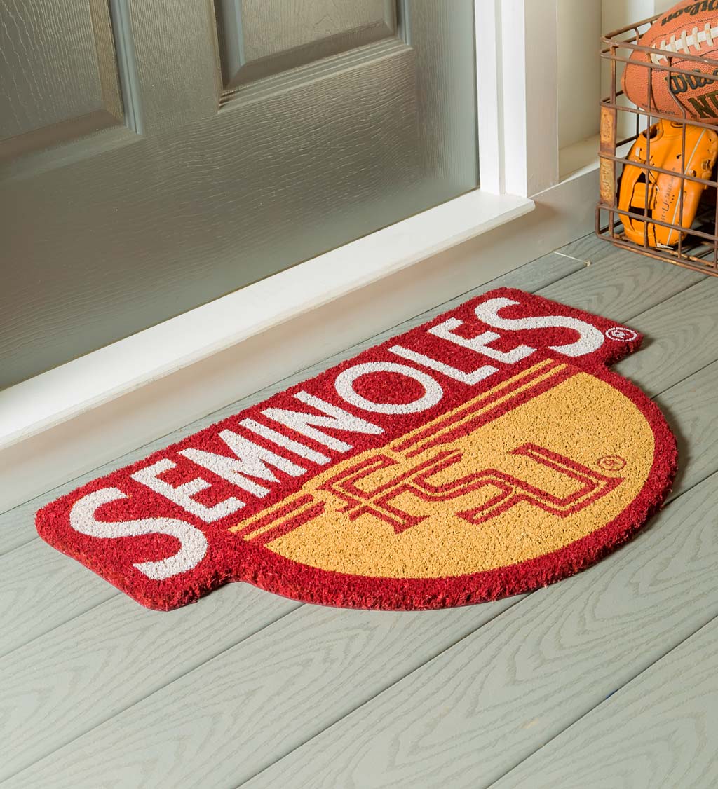 NCAA Team Shaped Coir Door Mat