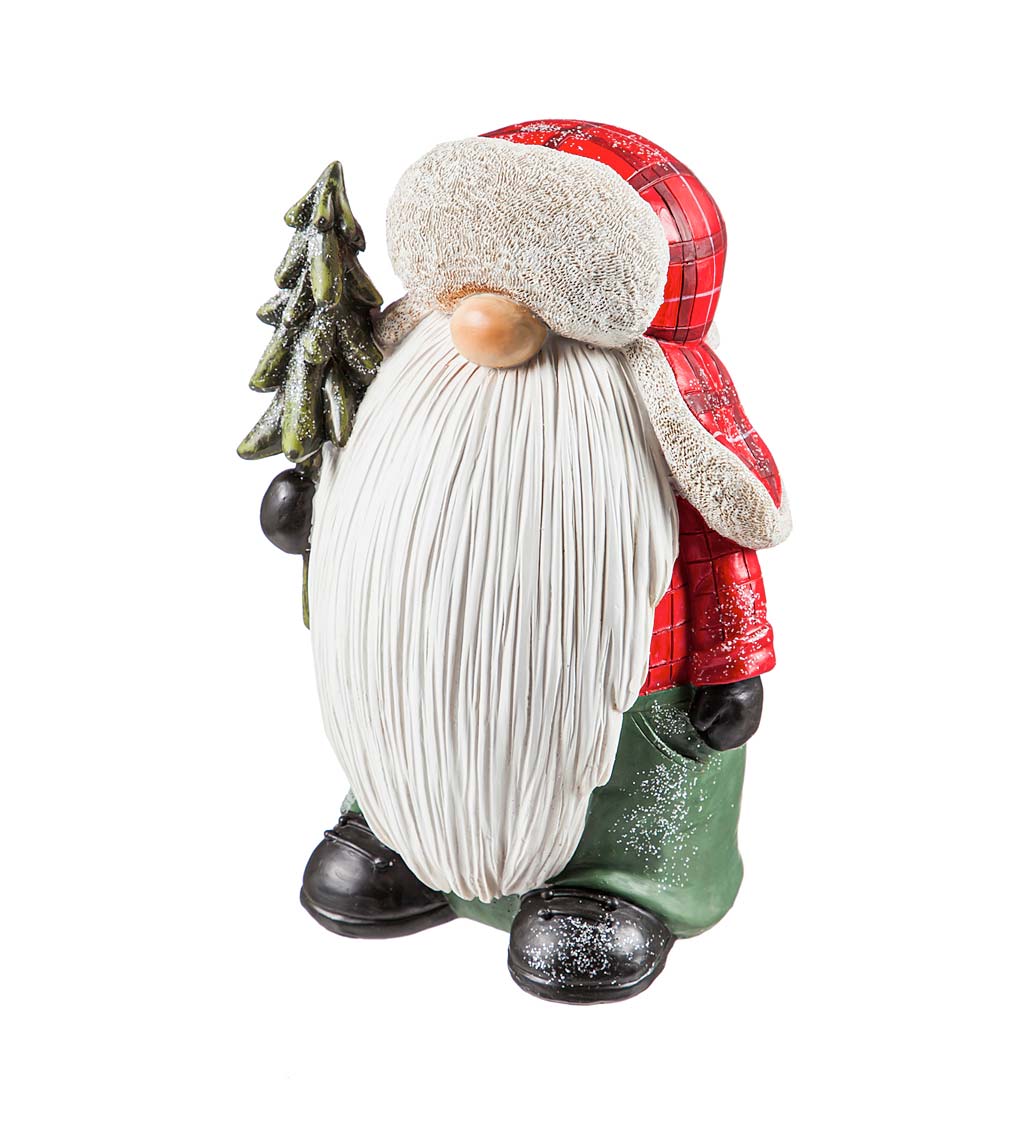 Santa Lumberjack Gnome Garden Statue