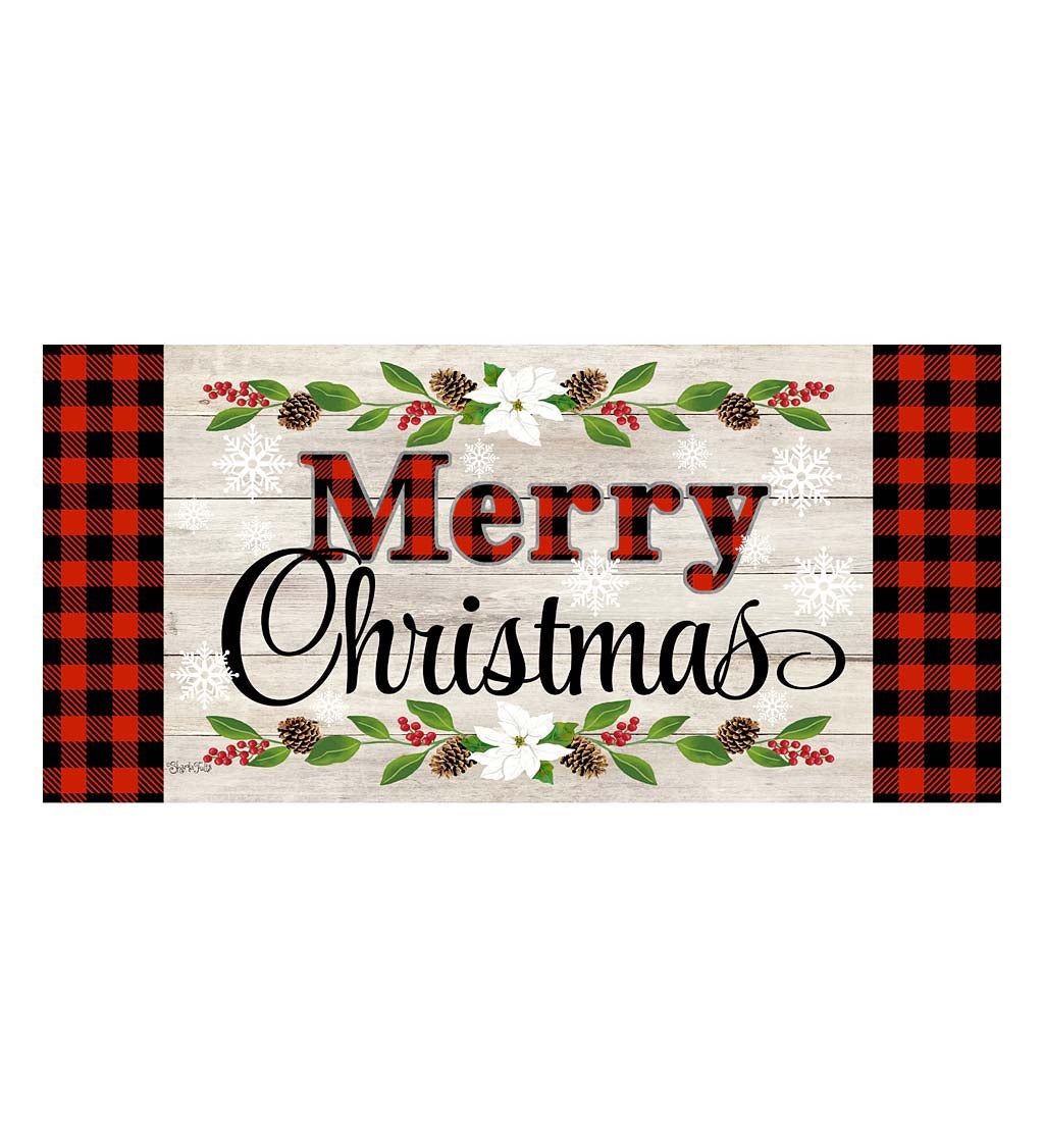 Merry Christmas Buffalo Plaid Sassafras Switch Mat