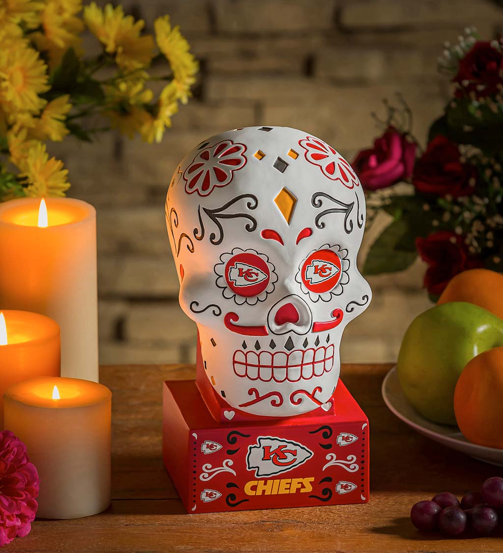 Kansas City Chiefs Sugar Skull Statue