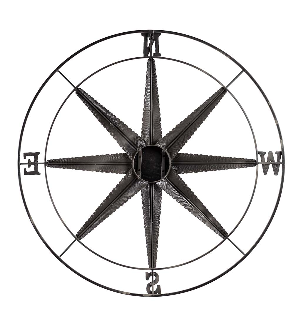 Indoor/Outdoor Metal Compass Wall Décor