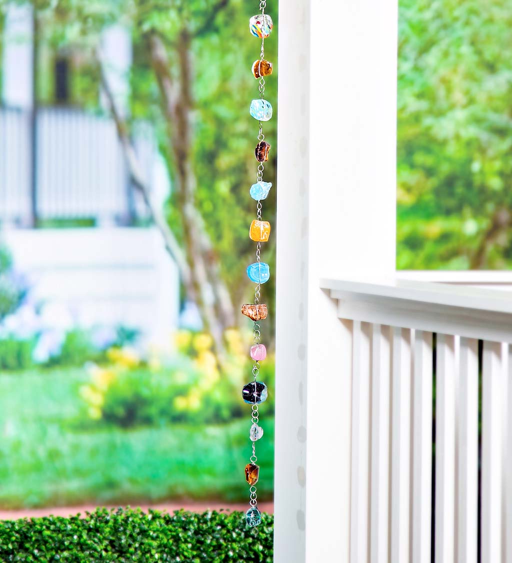 Multicolor Glass Rain Chain