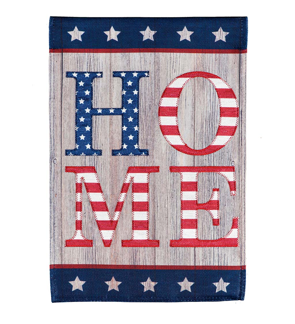 Americana Home Burlap Garden Flag