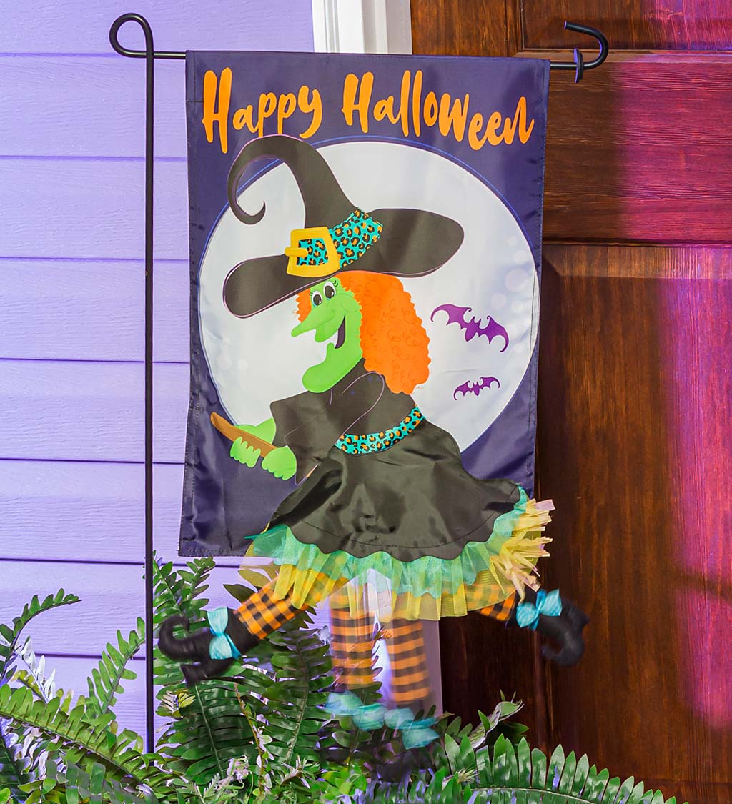 Kickin’ Witch Garden Flag