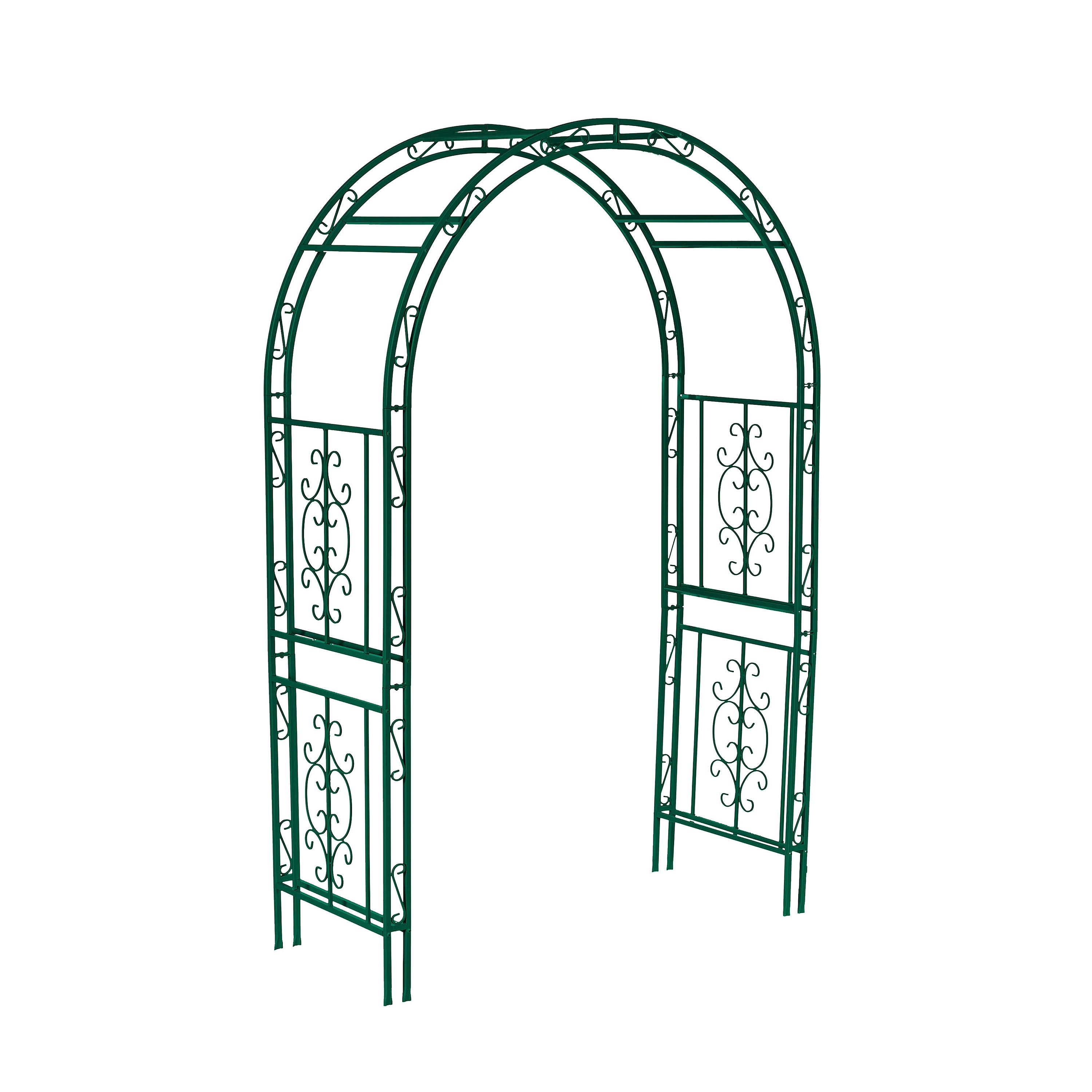 Colored Montebello Scrollwork Metal Garden Arbor