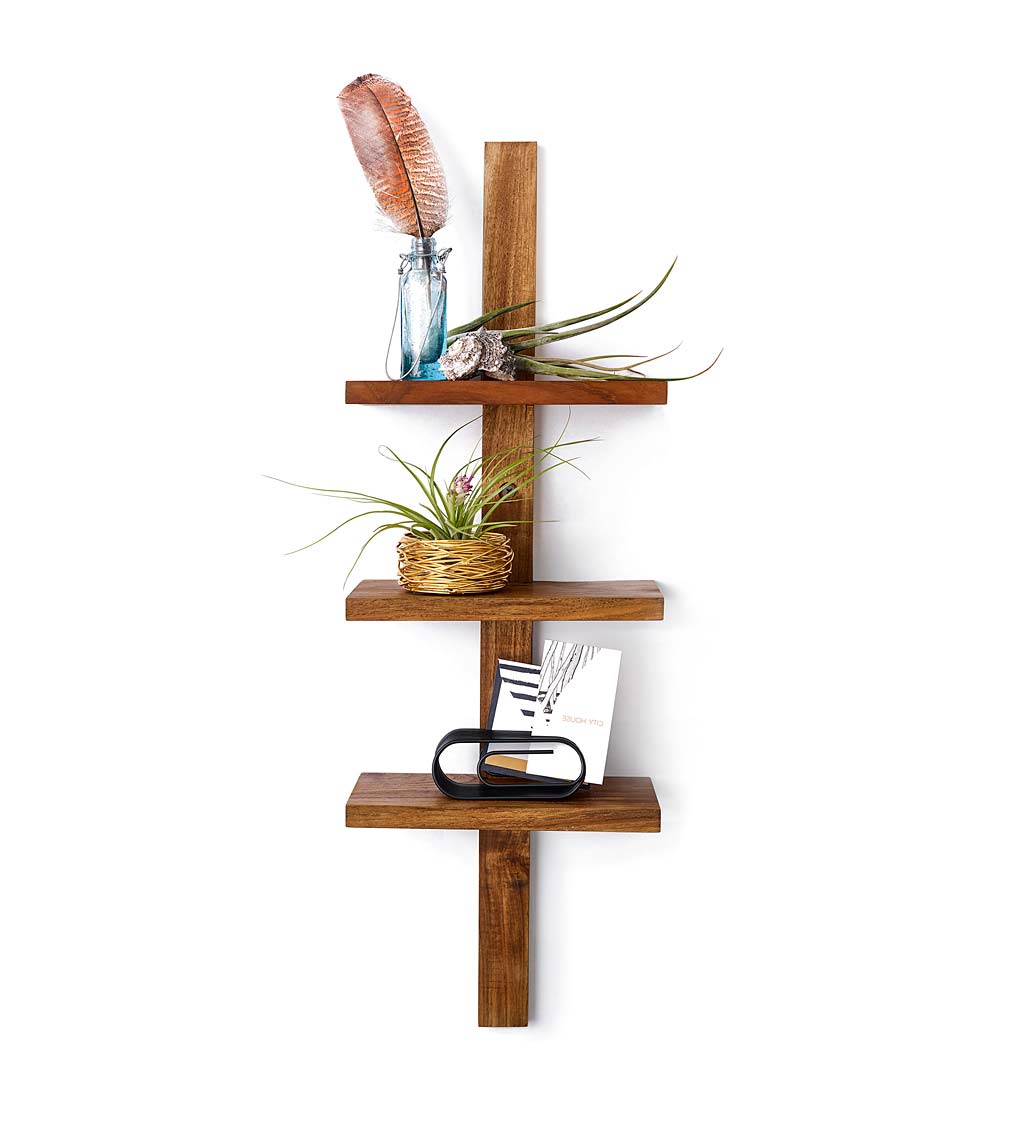 Mini Teak Wall Shelf