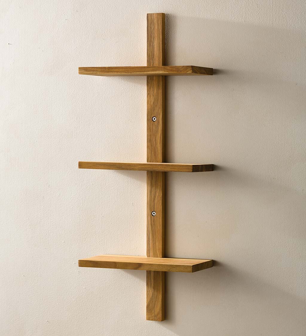 Mini Teak Wall Shelf