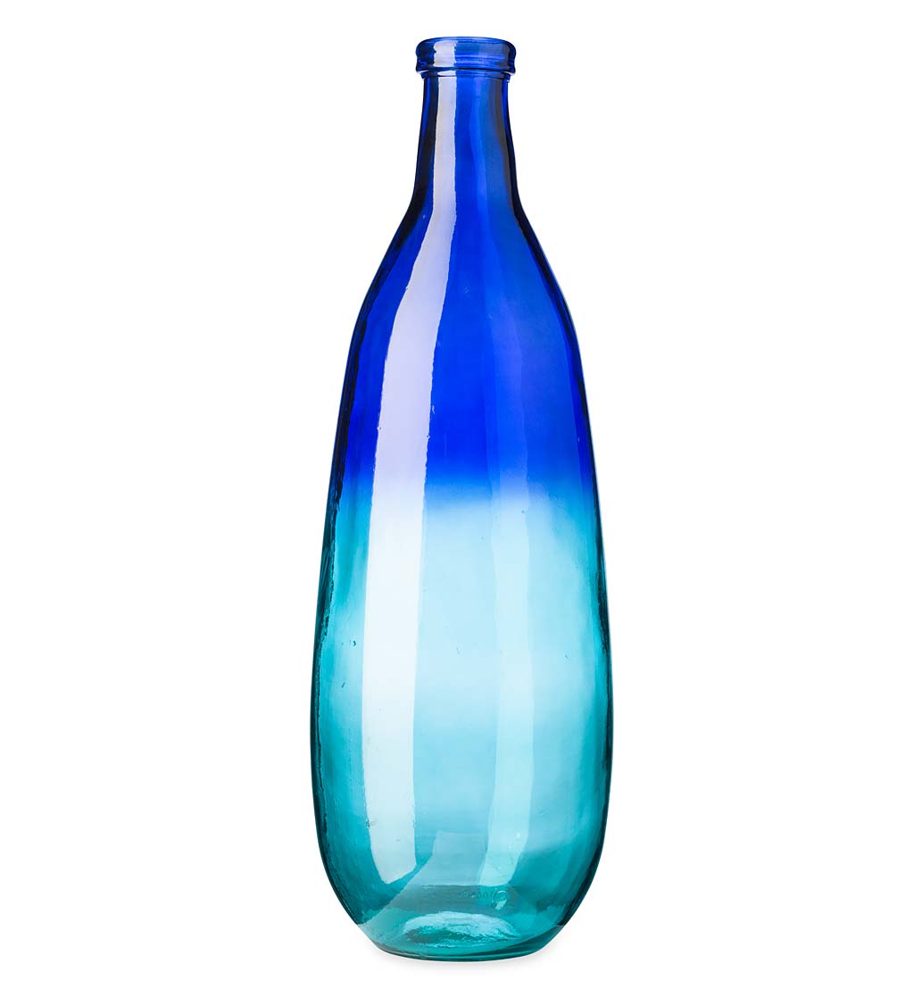 Blue Ombre Elongated Vase Collection