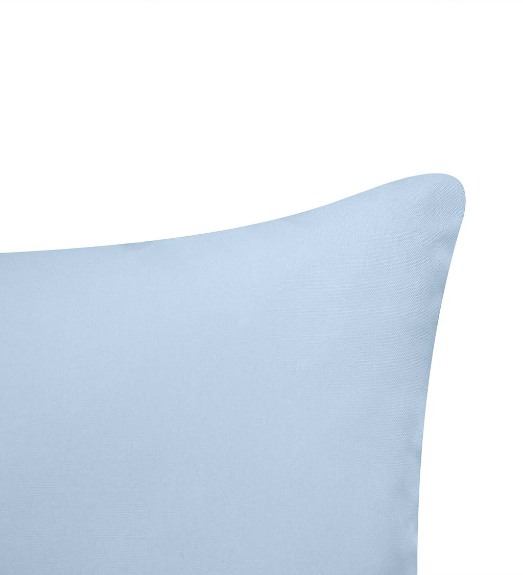 Indoor/Outdoor Blue Bouquet Lumbar Pillow with 3D Flowers