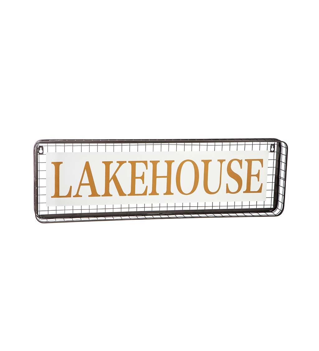 Outdoor Metal Lakehouse Sign