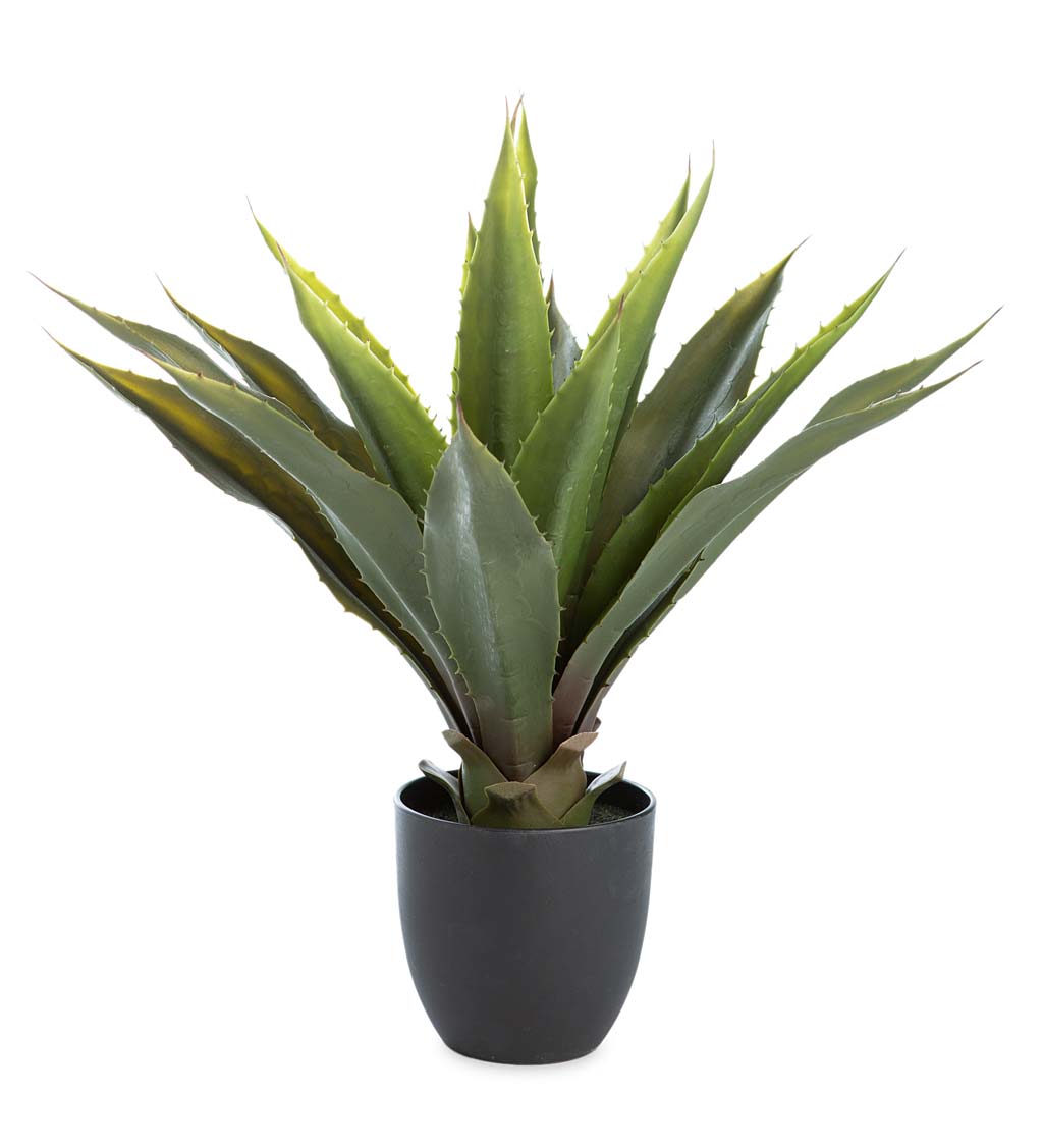 Faux Real Agave Artificial Potted Plant