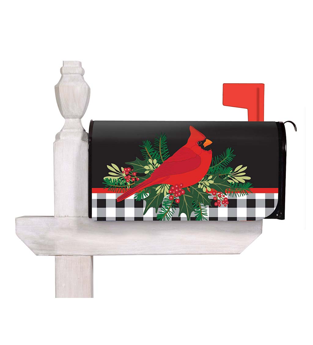 Holiday Cardinal Magnetic Mailbox Cover