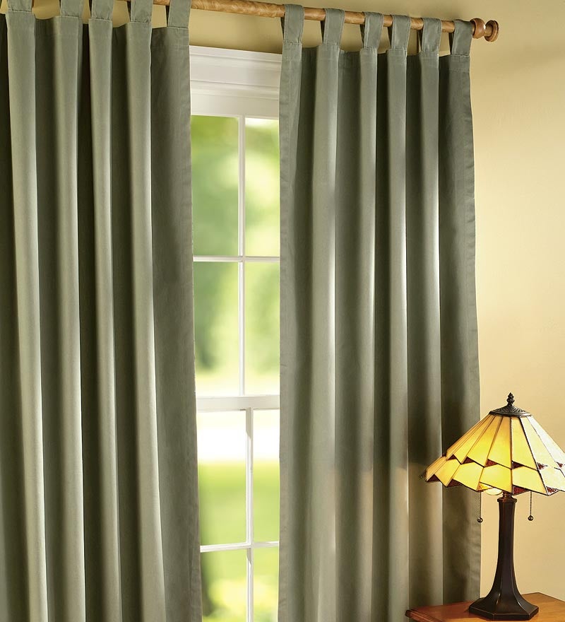 84"L Thermalogic Energy Efficient Insulated Double Width Solid Tab-Top Curtain Pair