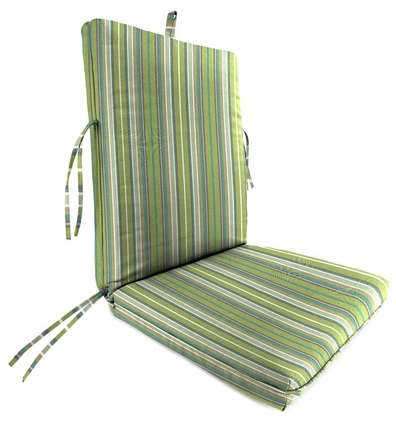 Sunbrella Large Club Chair Cushion with Ties, 44" x 22" with hinge 22" from bottom swatch image