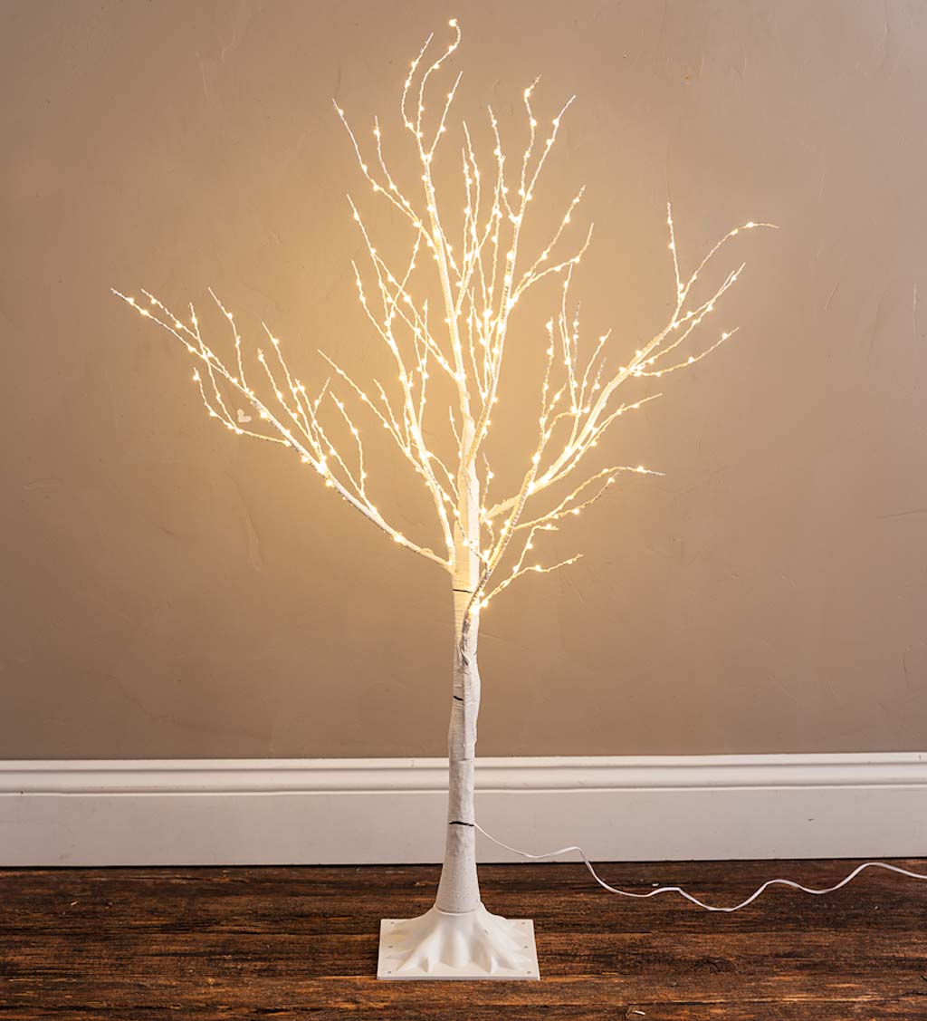 Small Birch Tree with 300 Micro Lights, 39"H