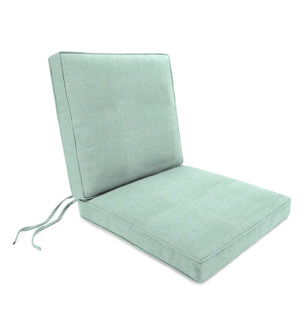 Sunbrella Seat-and-Back Chair Cushion with Ties, Seat: 19" x 17" x 3"; Back: 19" x 19" x 3" swatch image