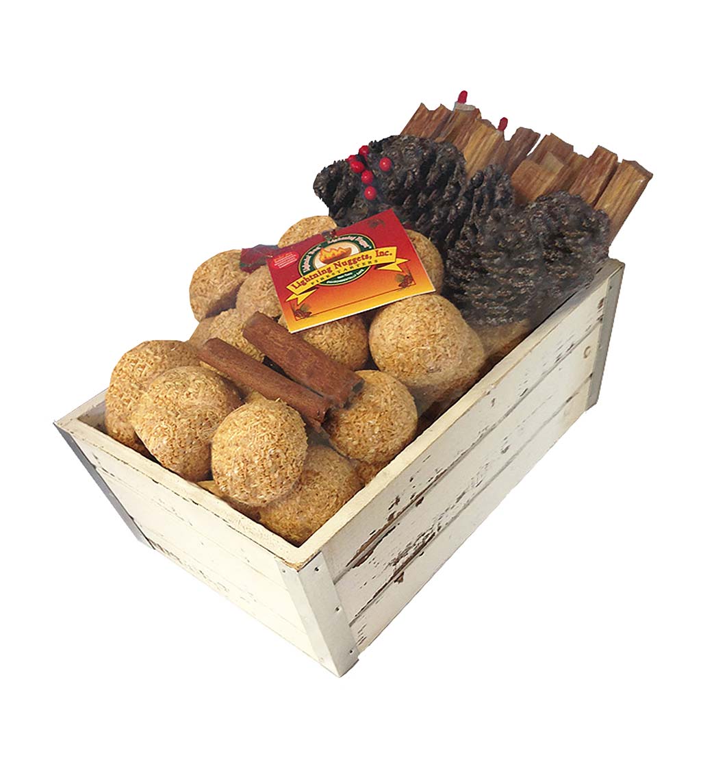 Fire Starter Gift Set in Wooden Crate