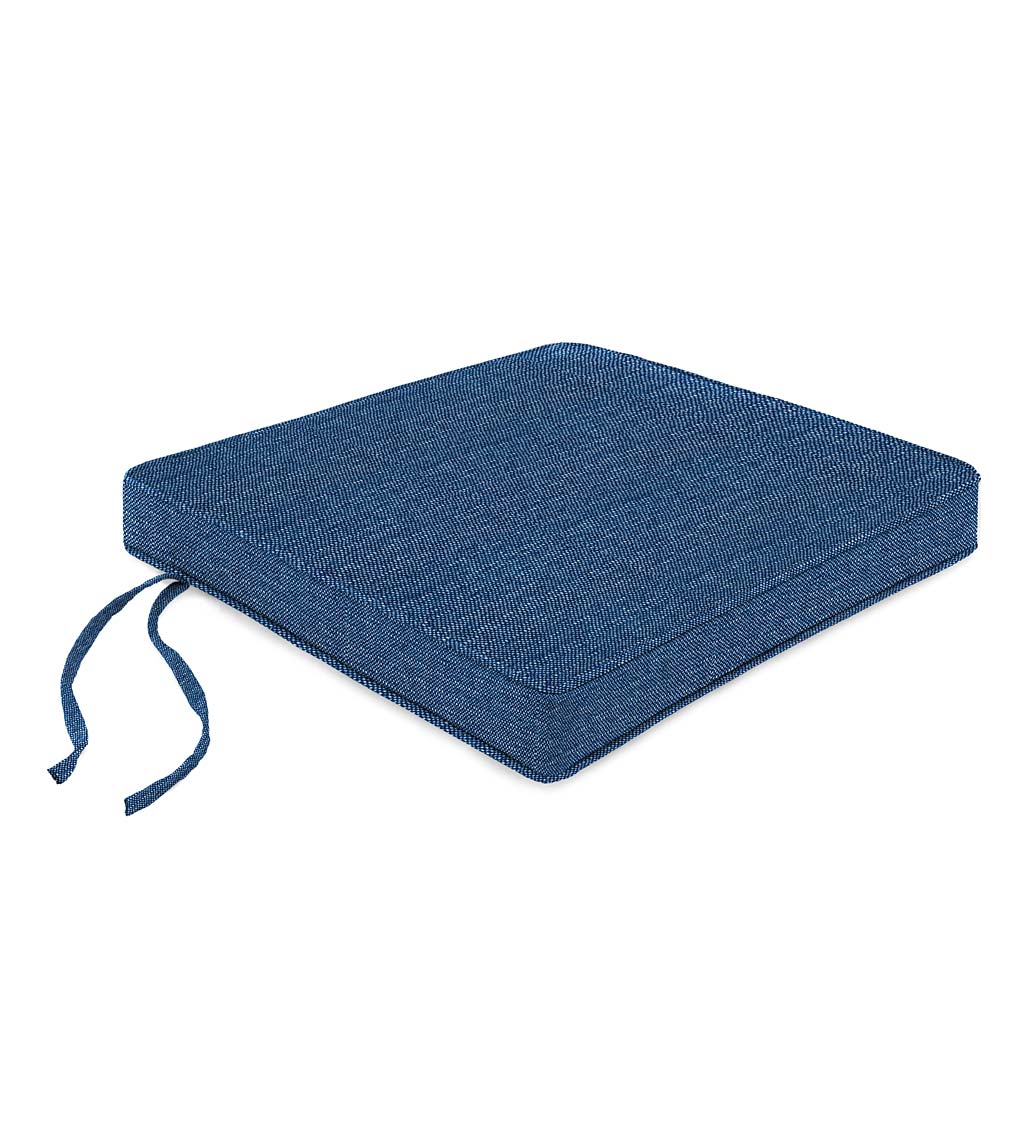 Deluxe Sunbrella Square Cushion with ties 16" x 16" x 3" swatch image